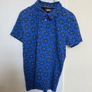 4 funky flavours Men's Blue Patterned Shirt